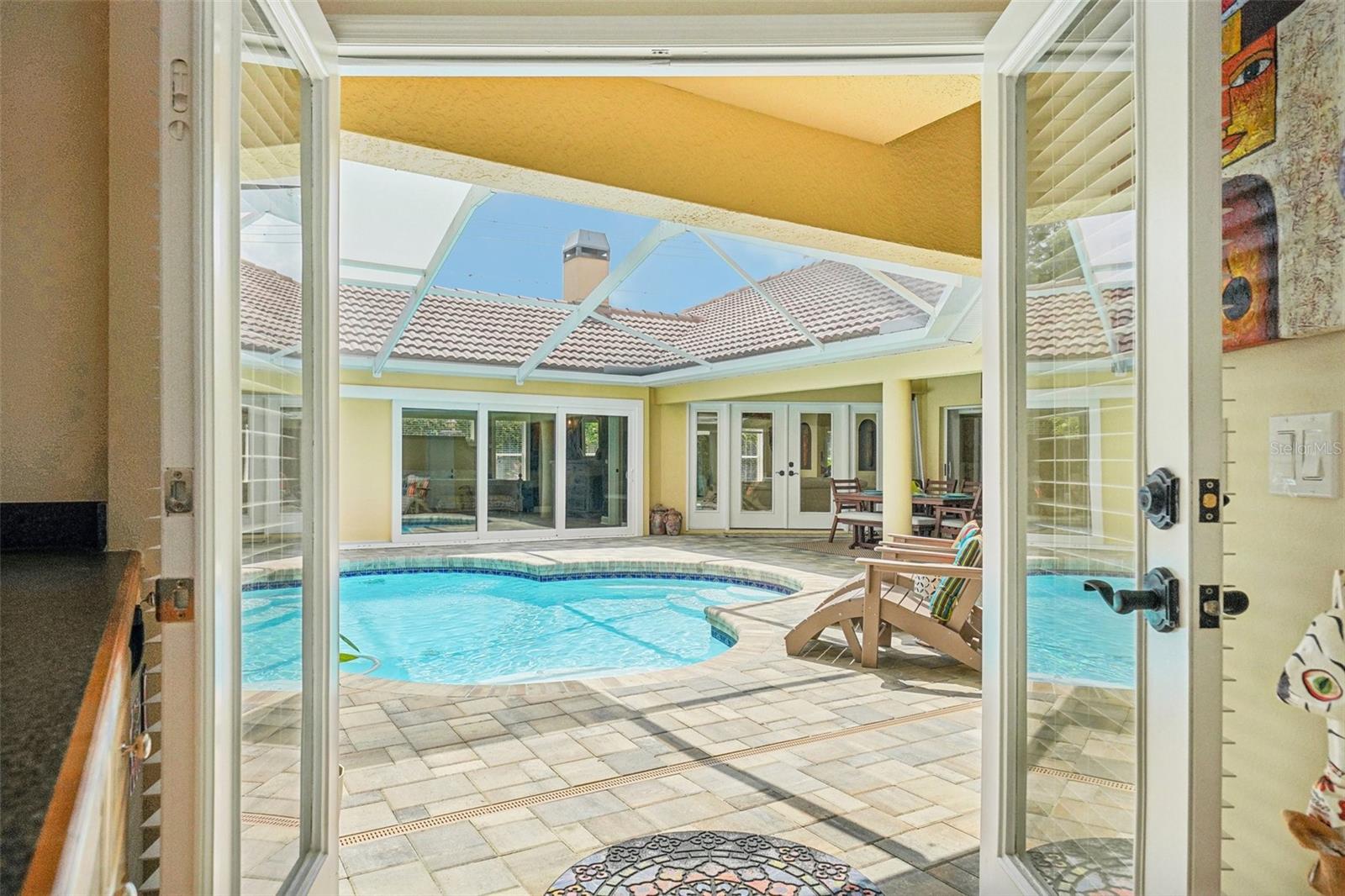 View of the pool from the In-law suite