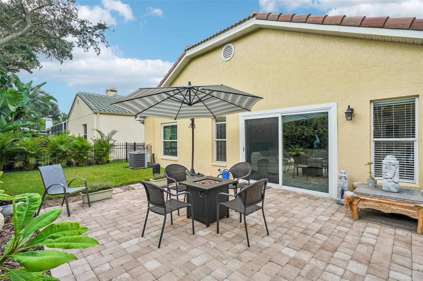 Paved back yard