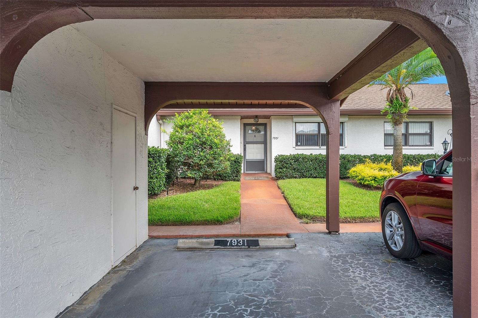 Front entrance and car port