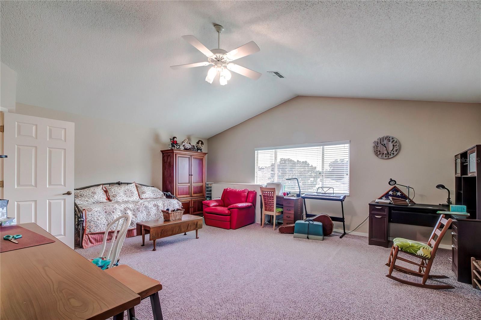 2nd Floor Bonus Room with Vaulted Ceiling and half bathroom