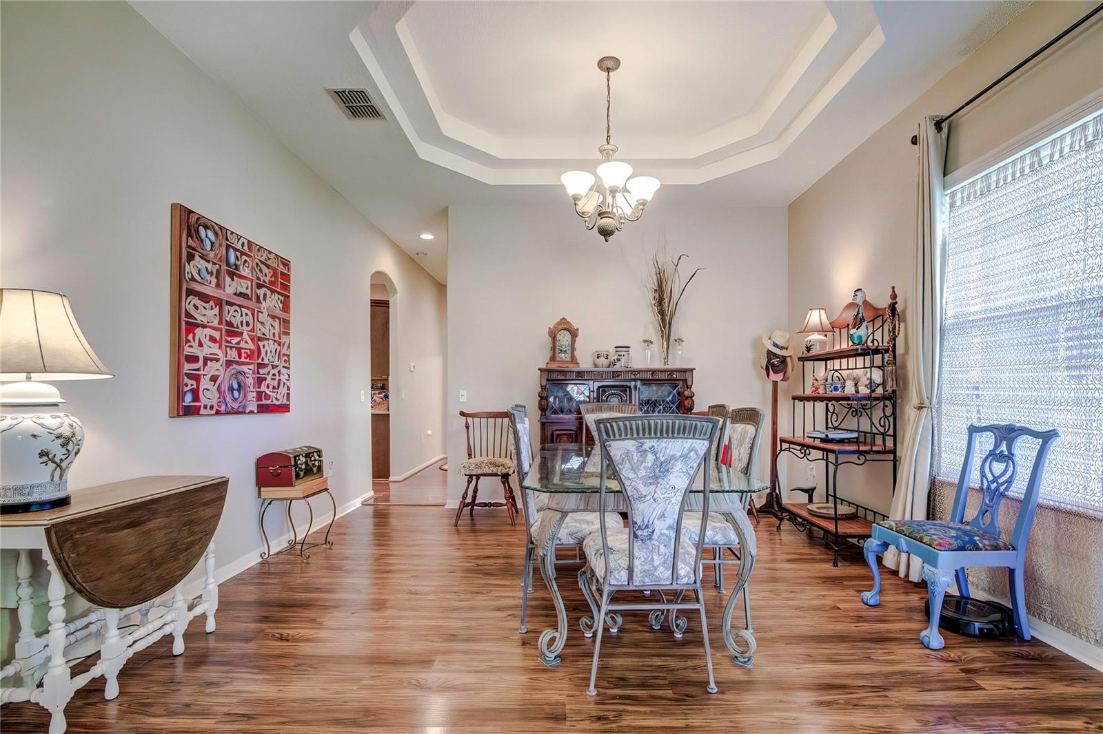 Dining Room with Tray Ceiling