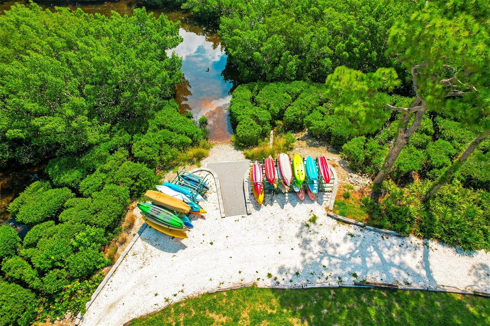 Kayak andstand up paddle board launch right out of the exit of this condo!