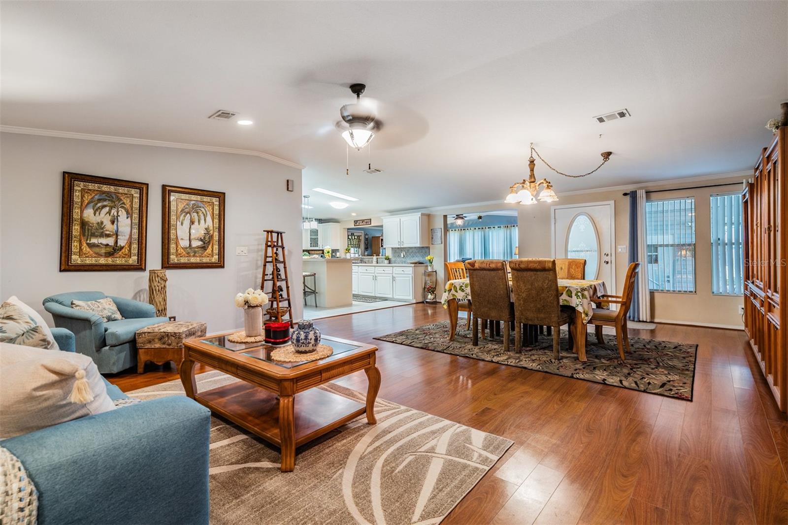 OPEN floor plan with wood laminate floors!