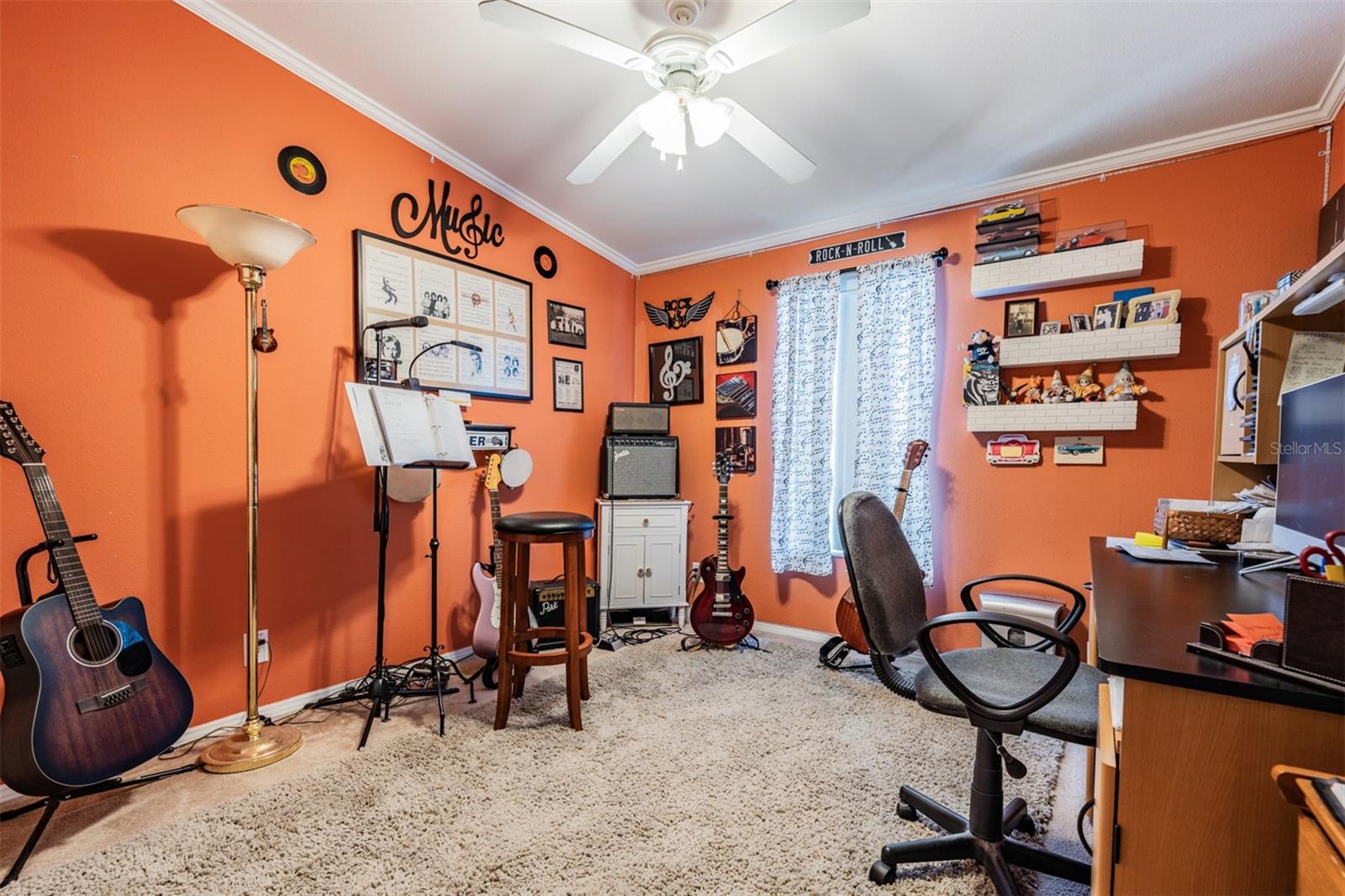 secondary bedroom 4 as music room/den/office