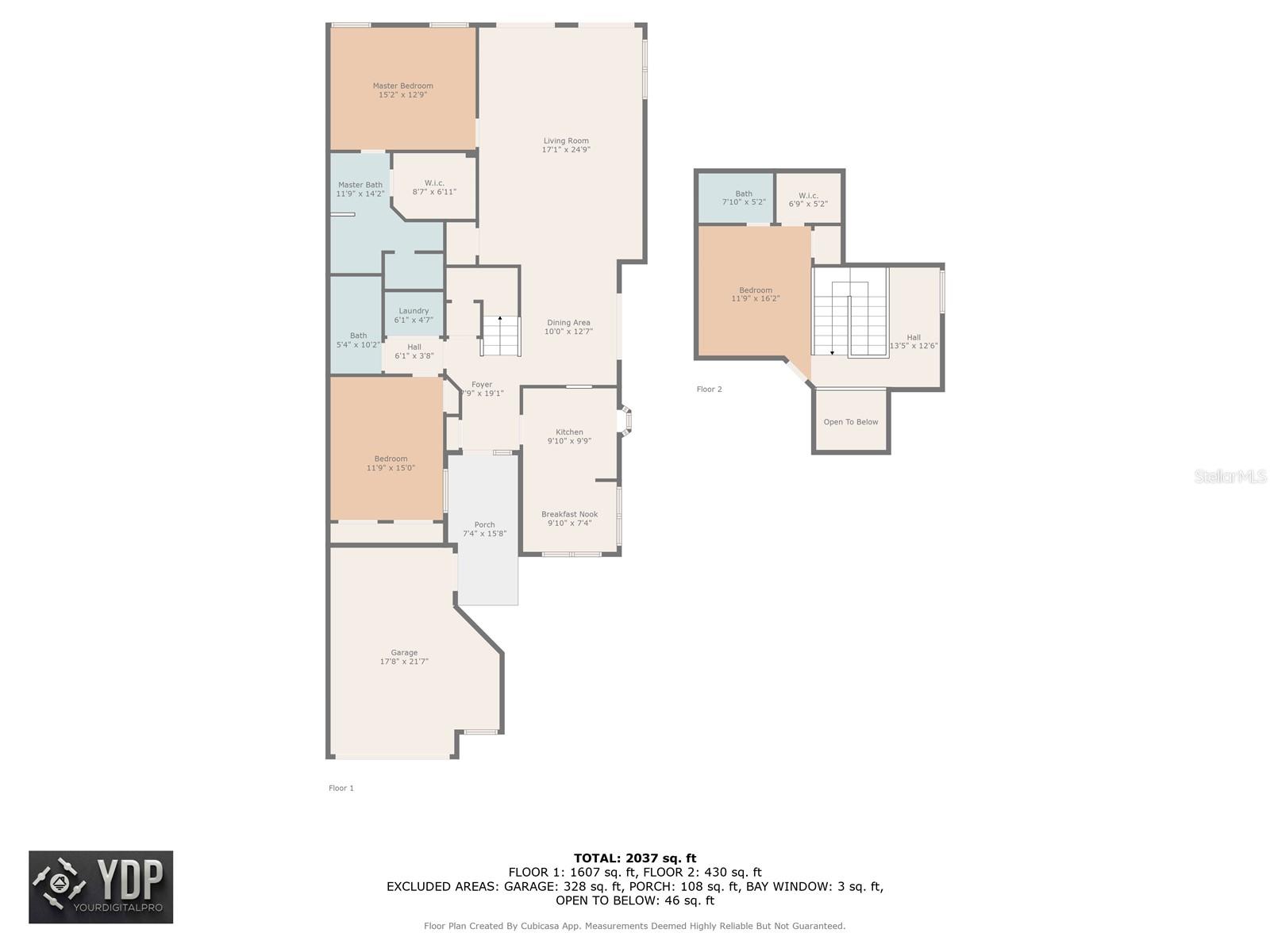 Floorplan  townhome, garage and upper floor