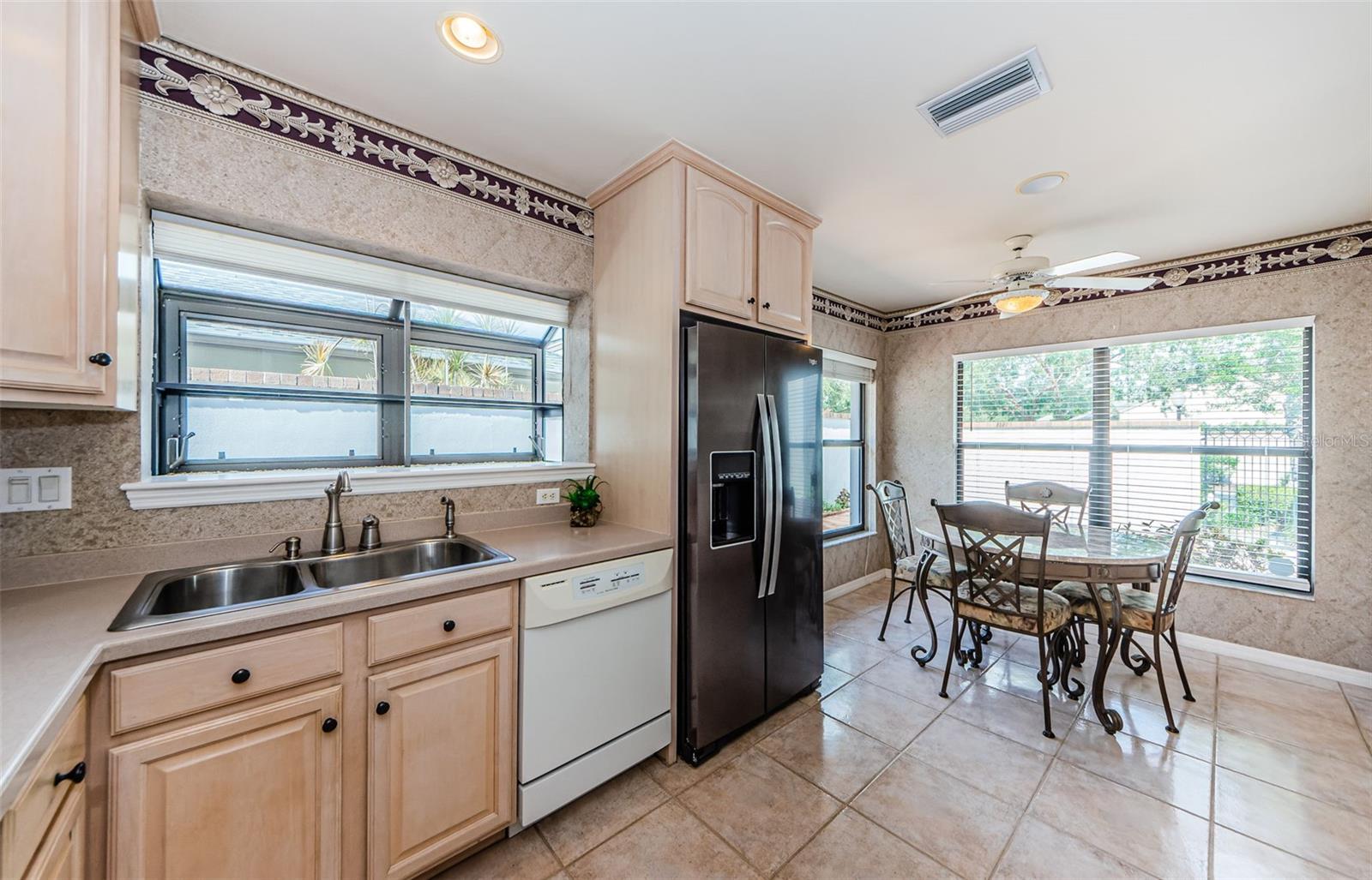 Newer refrigerator and a/c and water heater are such a plus! This is a great kitchen!