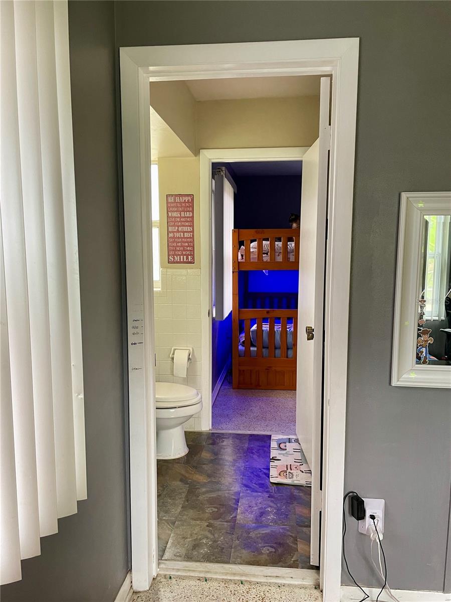 Jack & Jill bathroom between 2nd and 3rd bedroom.