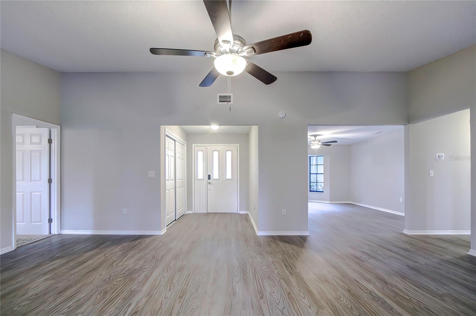 Family Room Looking towards Entry Foyer and Living Room