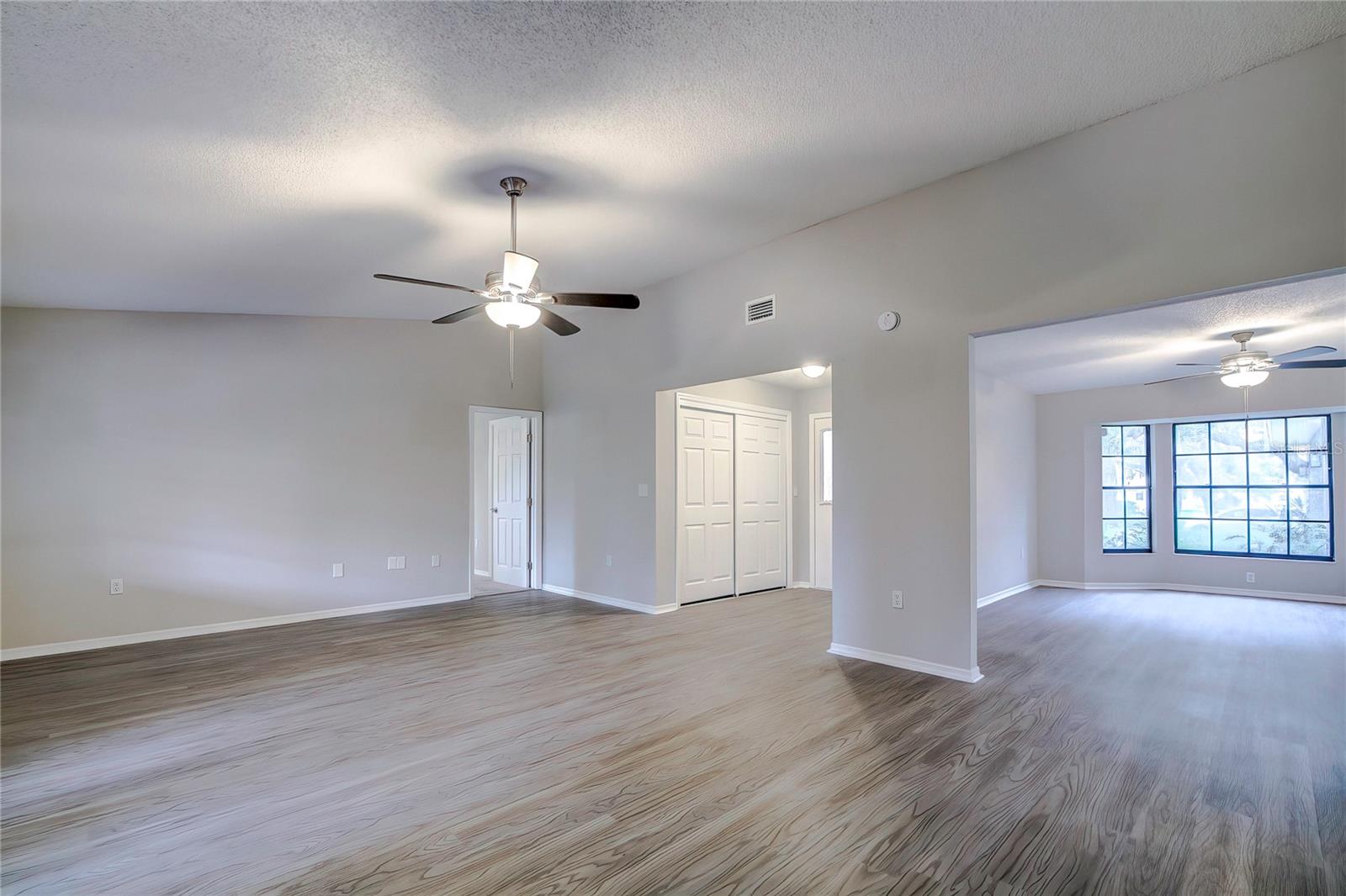 Family Room Looking towards Entry Foyer and Living Room