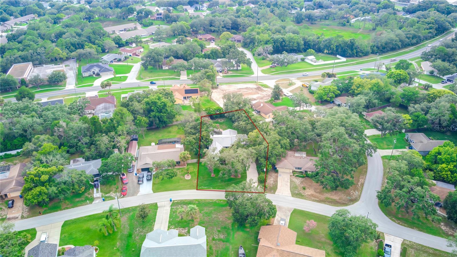 Aerial View with Boundary Lines