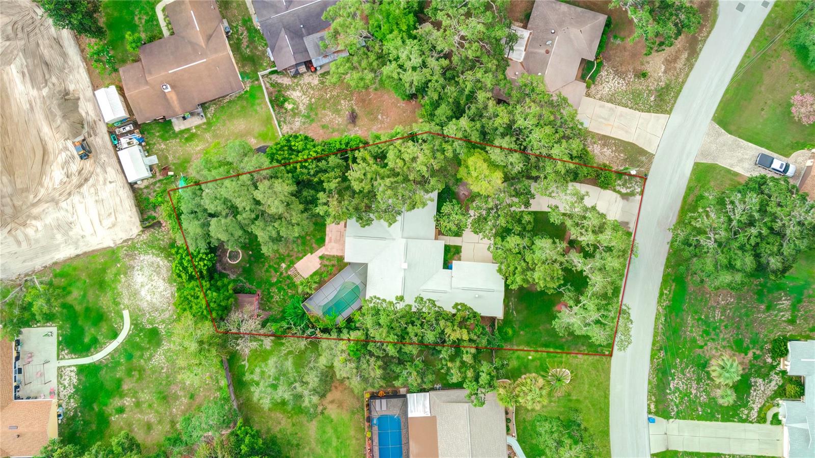 Aerial View with Boundary Lines