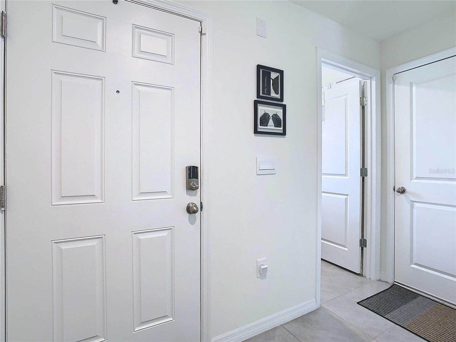 Front Door Entry, Laundry Room and Garage Entry