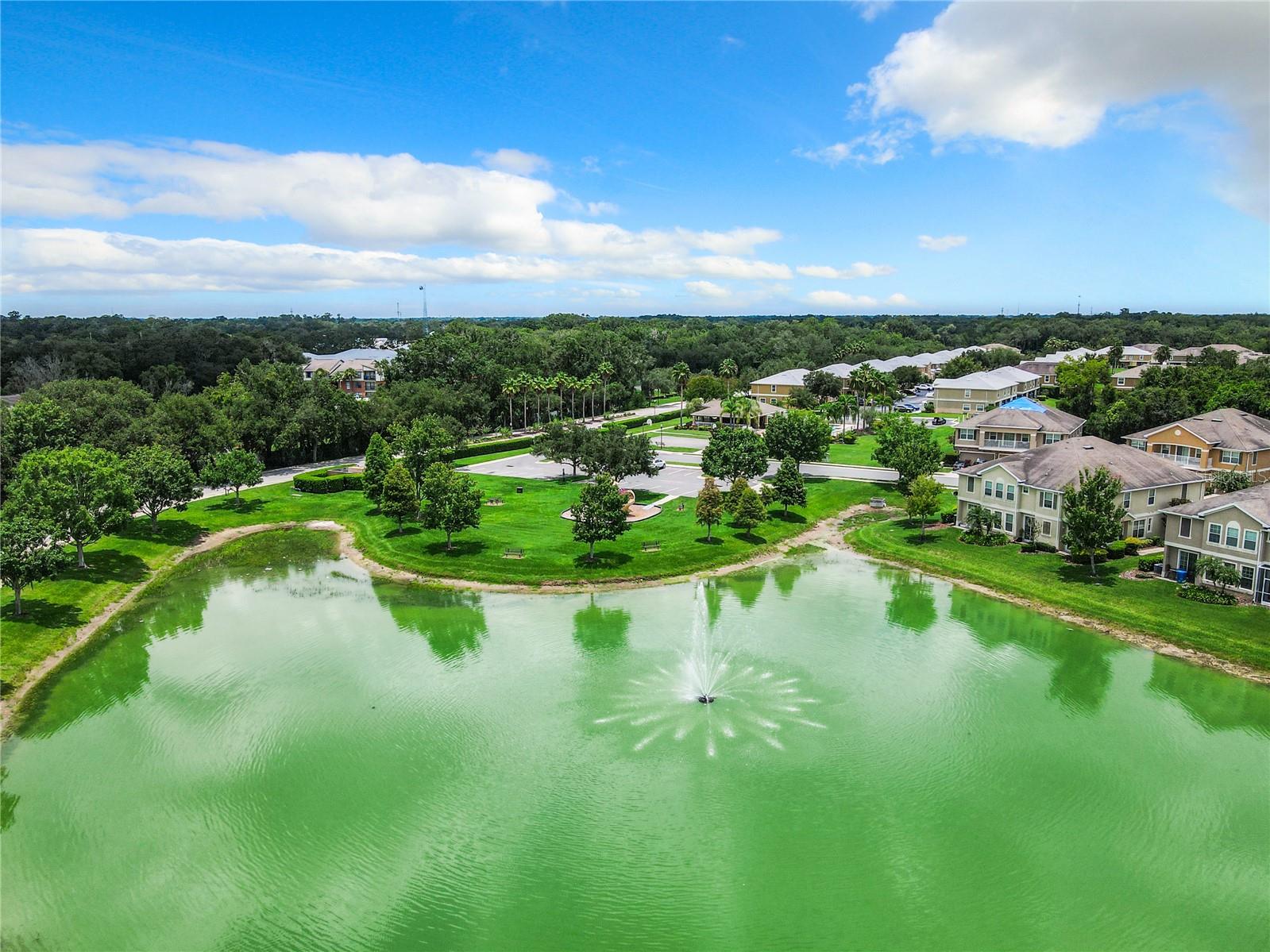 FRONT LAKE WITH FOUNTAIN