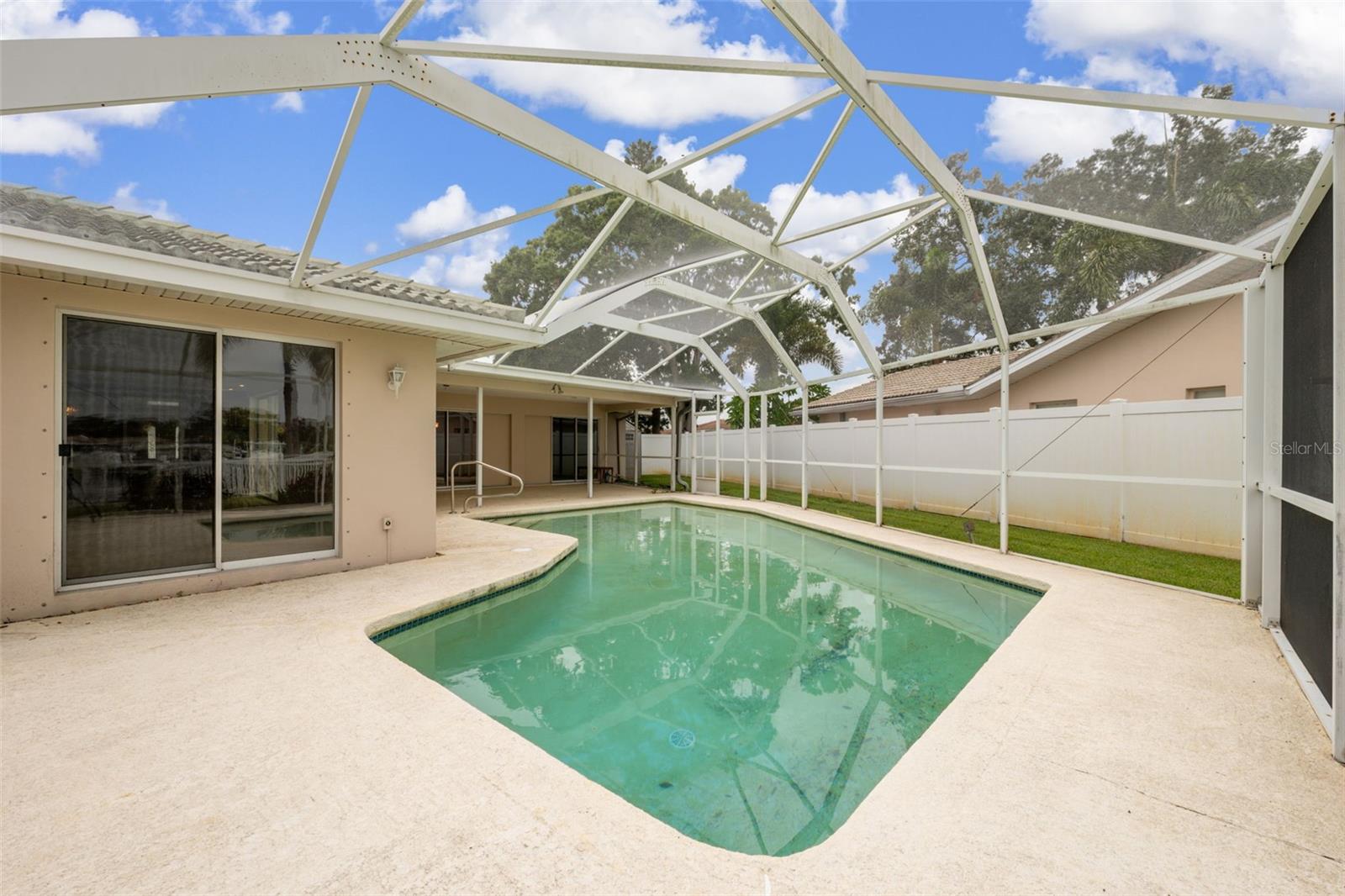 Large screened in pool