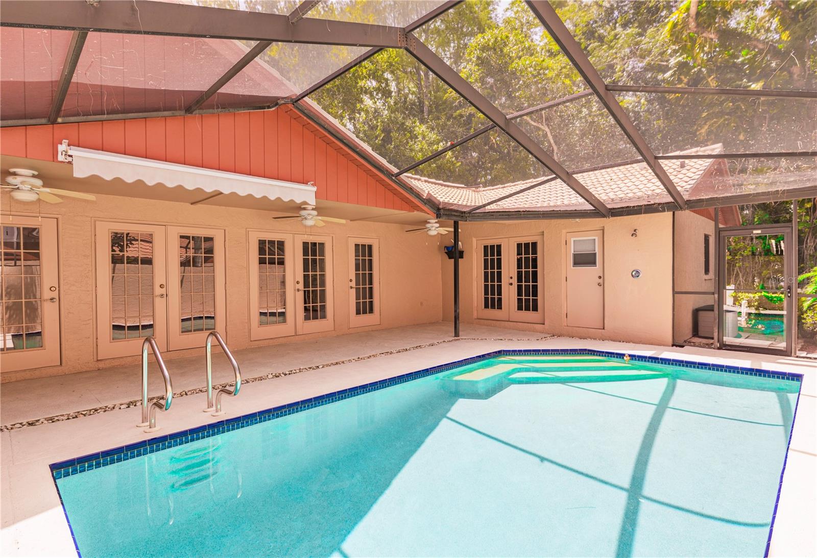 Screened, private pool lanai.