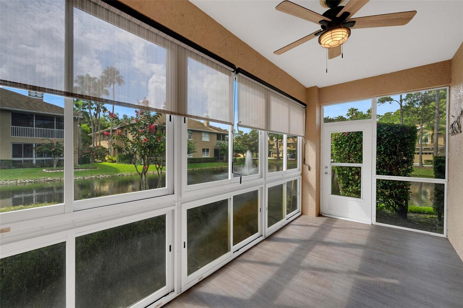 Enclosed lanai has screens for that cool winter breeze!