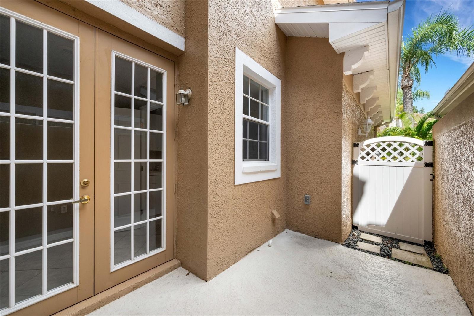 Private courtyard is accessible from the inside hallway and from outside!