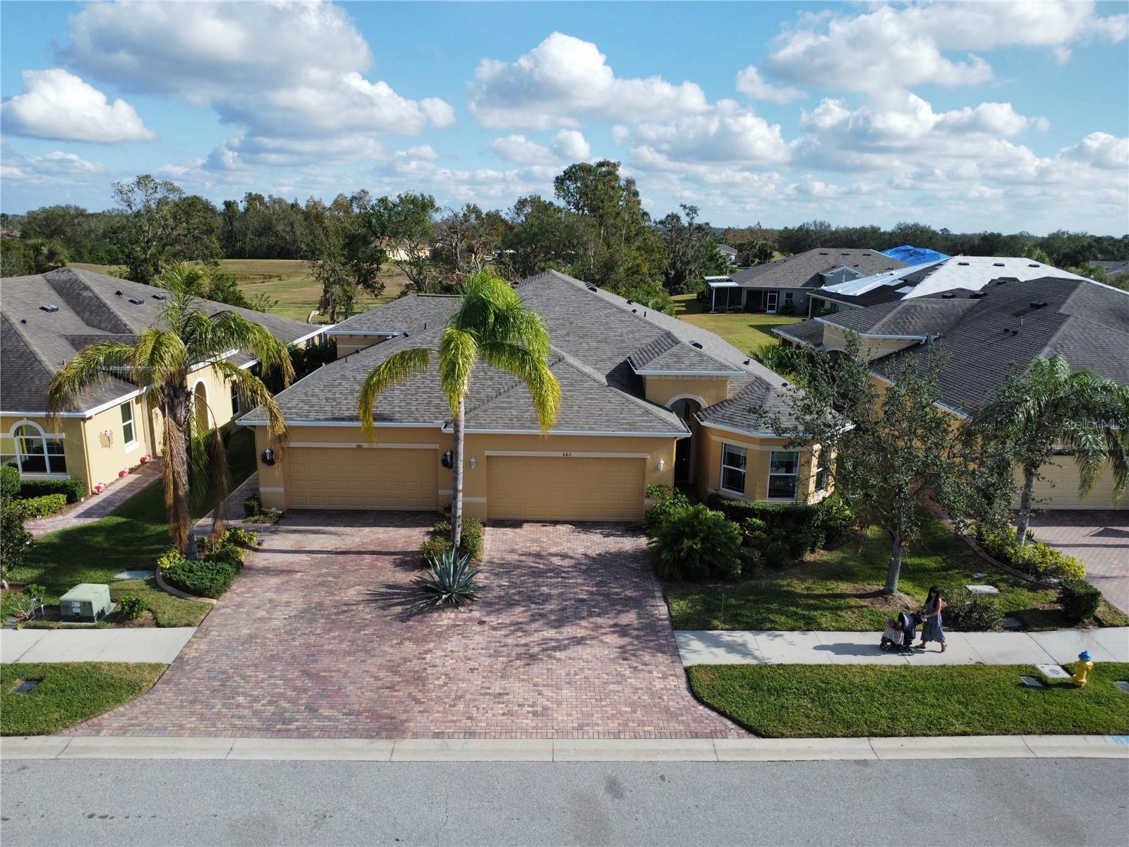 Aerial with new roof.