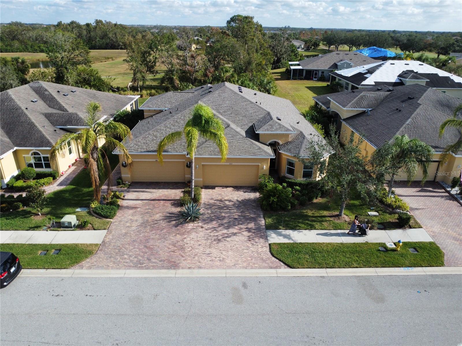 Aerial with new roof.