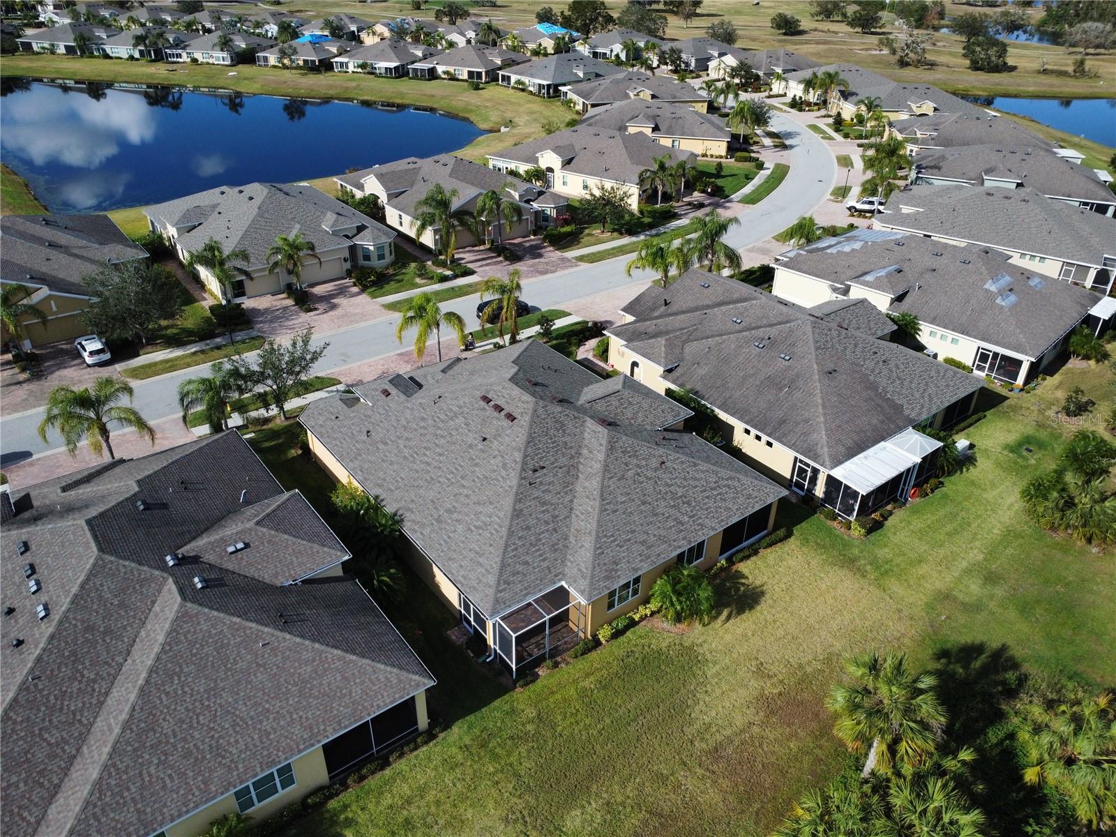 Aerial with new roof.