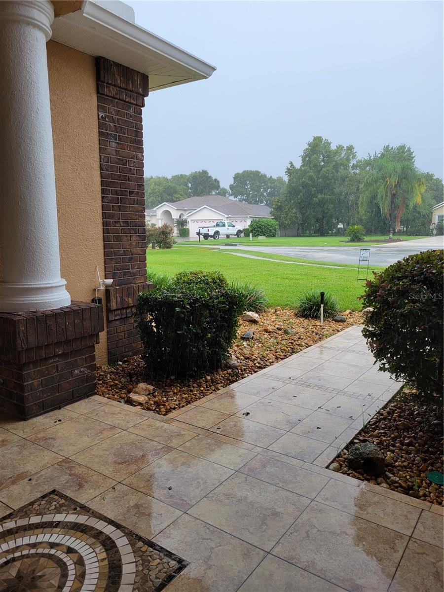 View 2 from Porch, showing Custom Tile Work