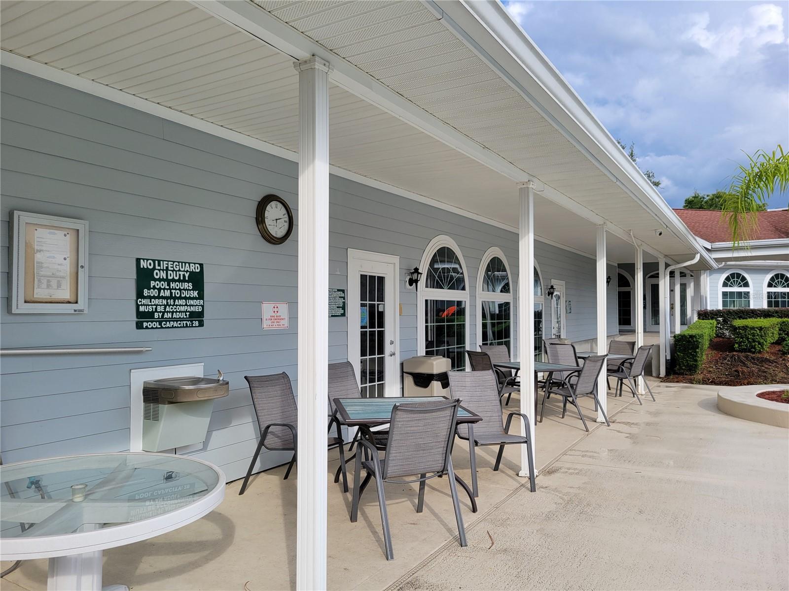 Outside Seating Area between Pool & Clubhouse