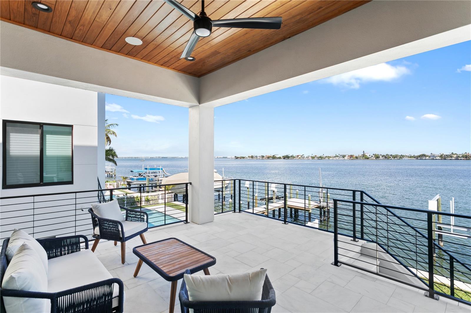 2nd level balcony with water views