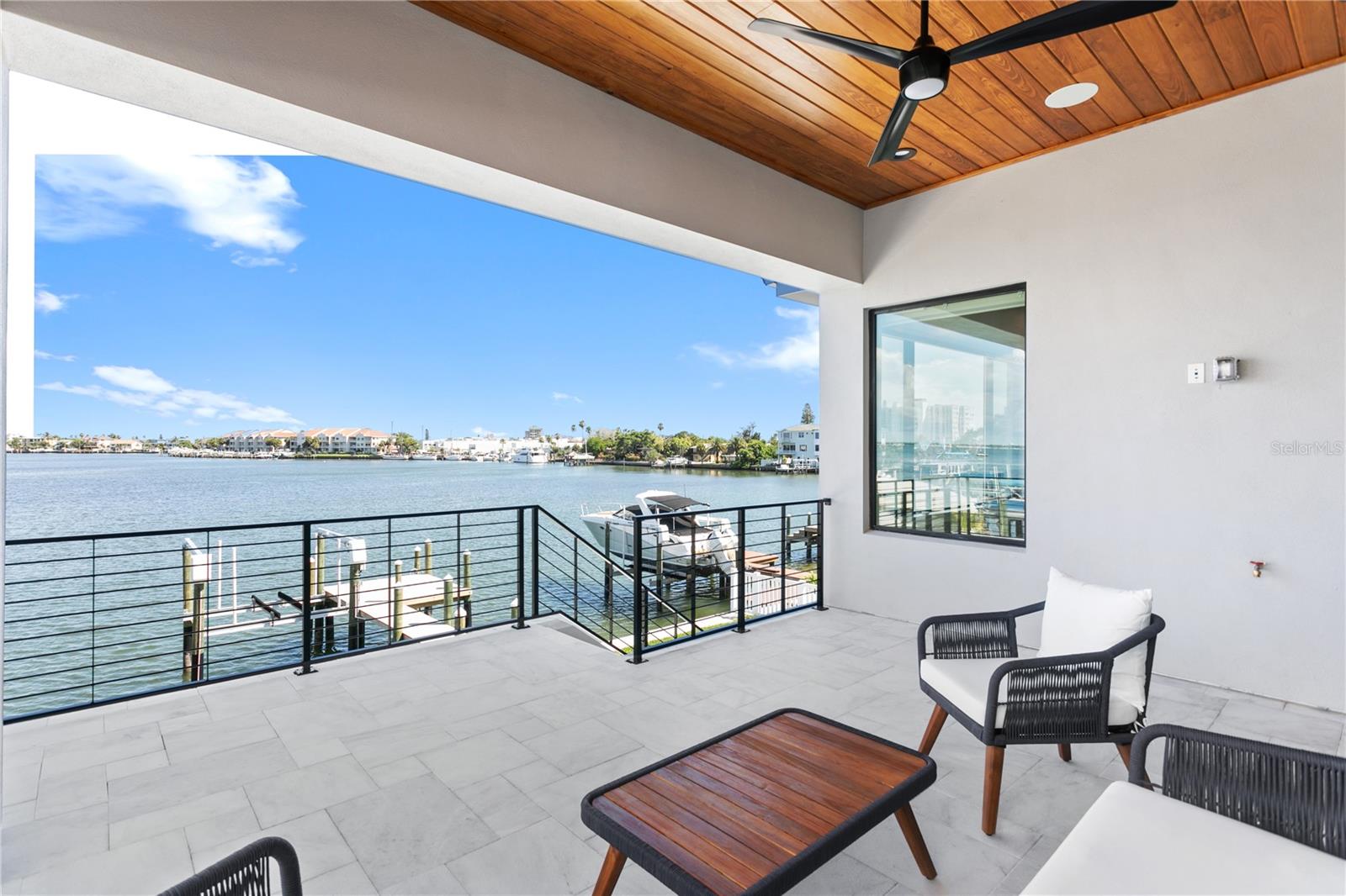 2nd level balcony with water views