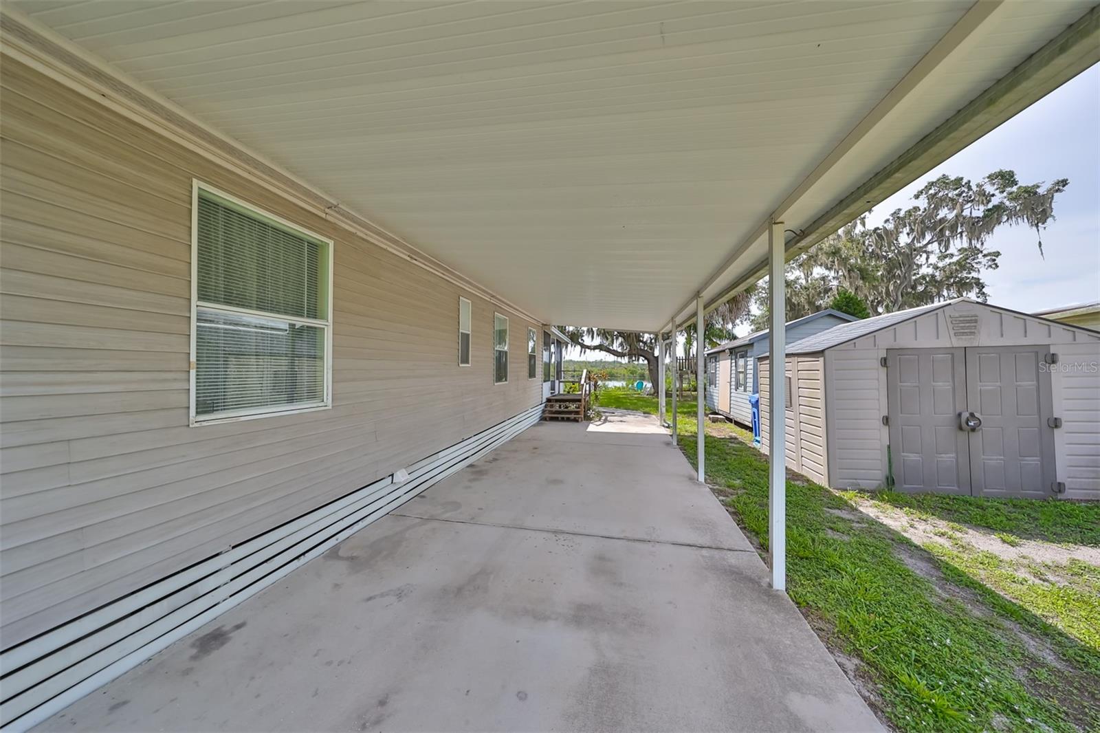 Carport and sheds