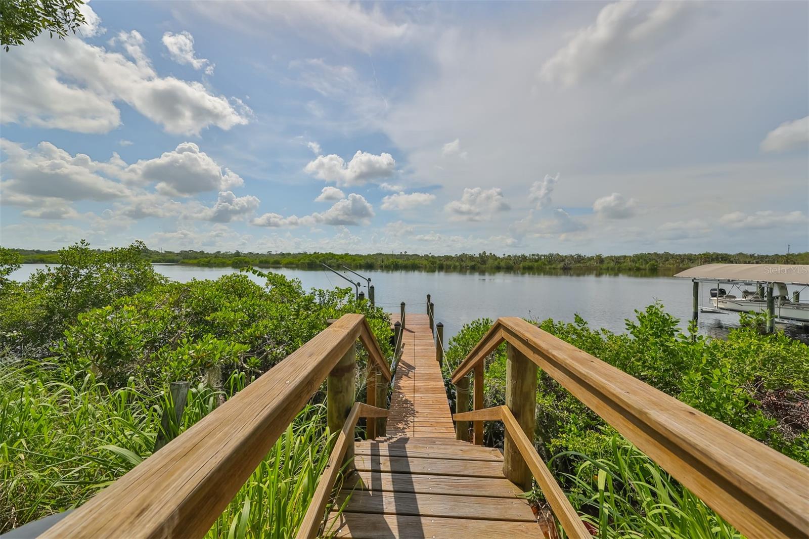 View down the dock