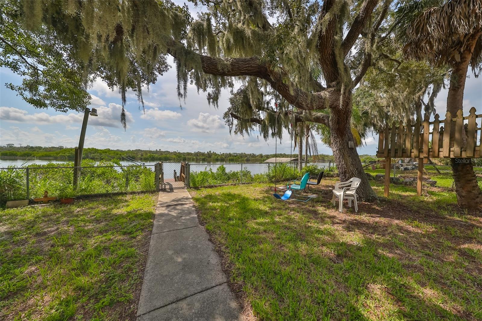 Backyard looking out