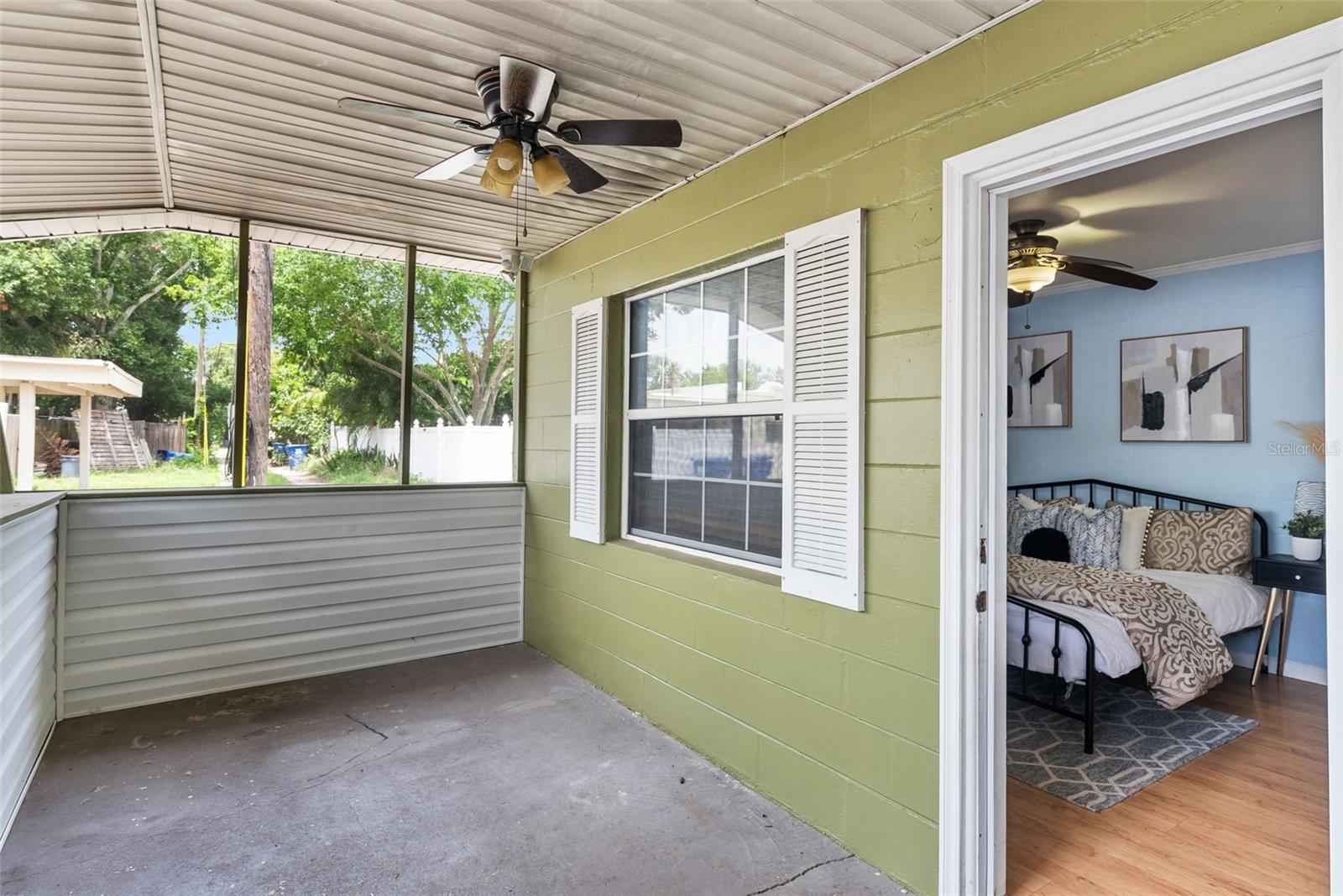 patio to primary bedroom/in-law suite