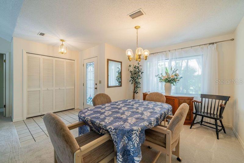 Dining room and entry closet