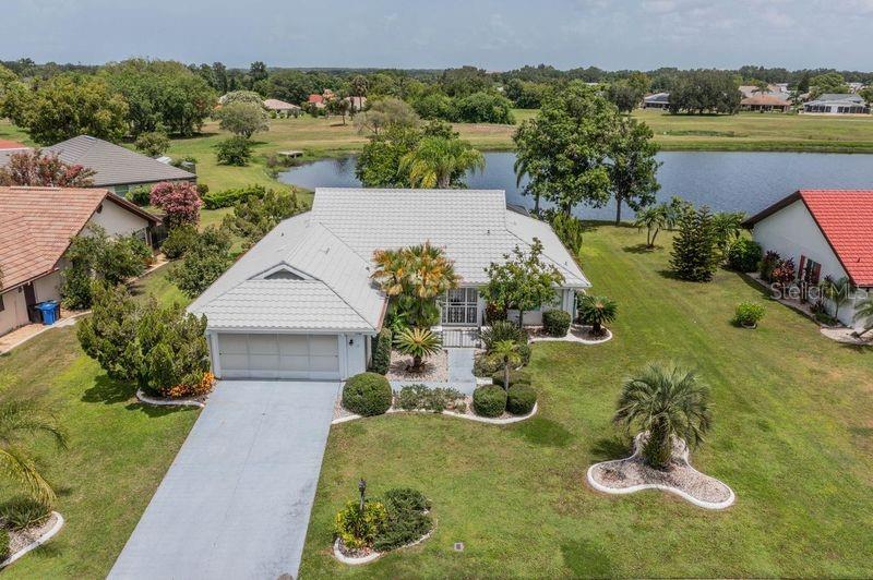 Arial view of home and lot