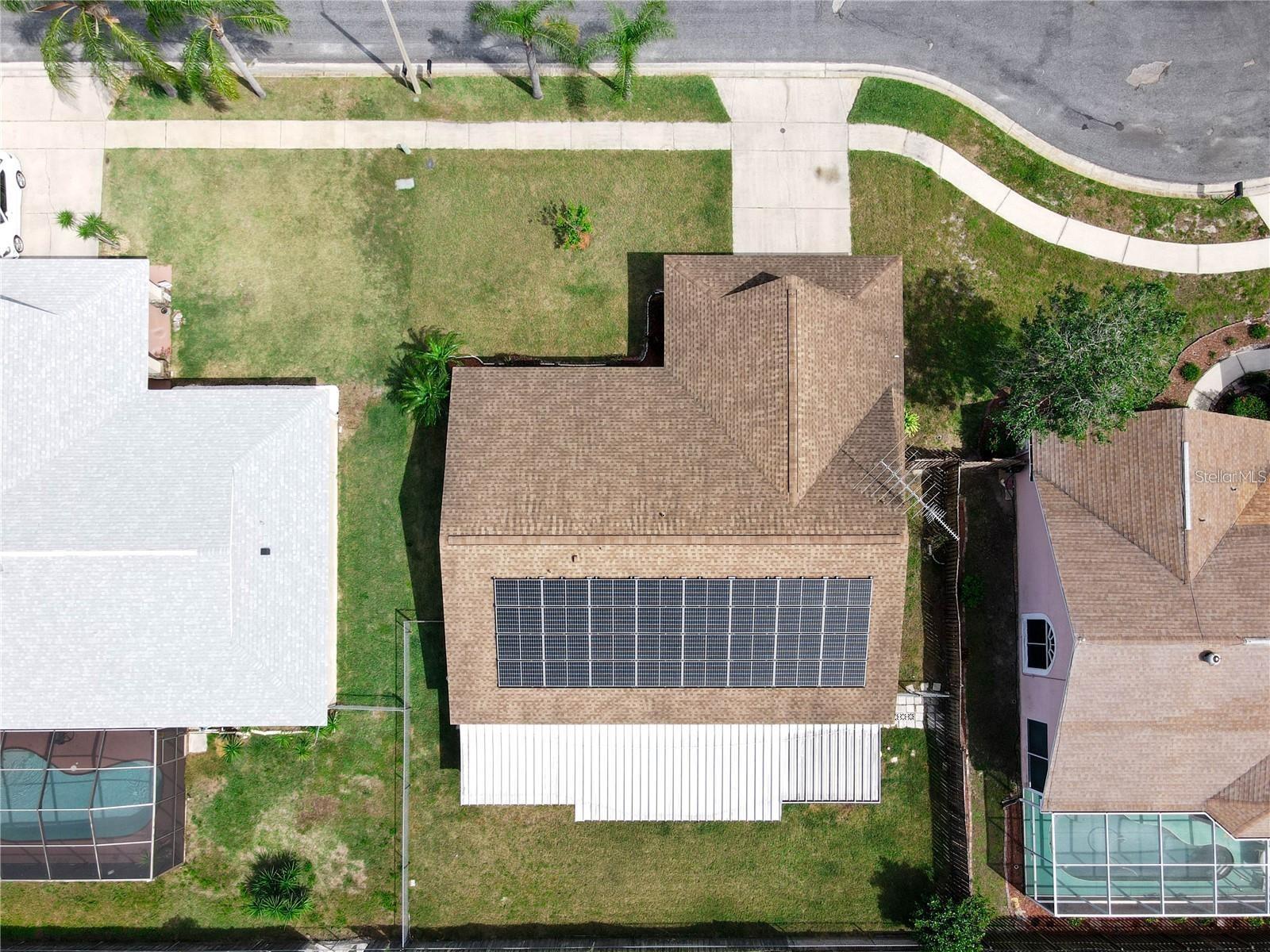 Aerial displaying the solar