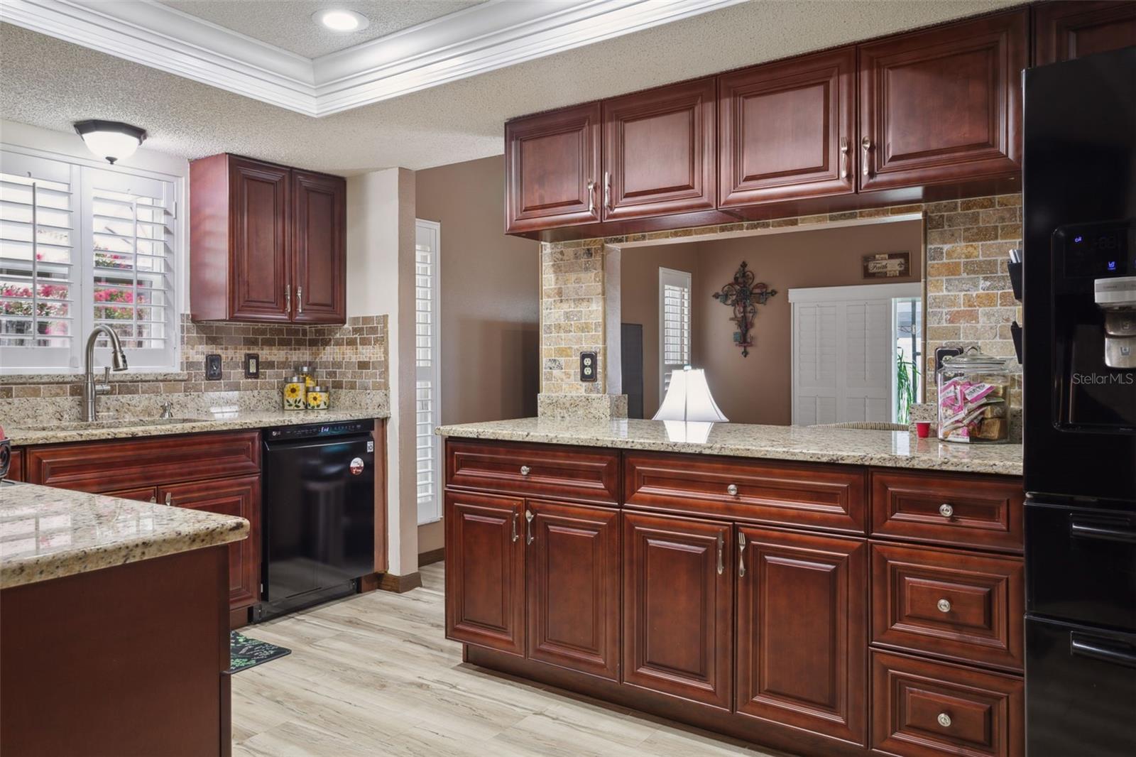 Kitchen from the kitchen you can enter the family room