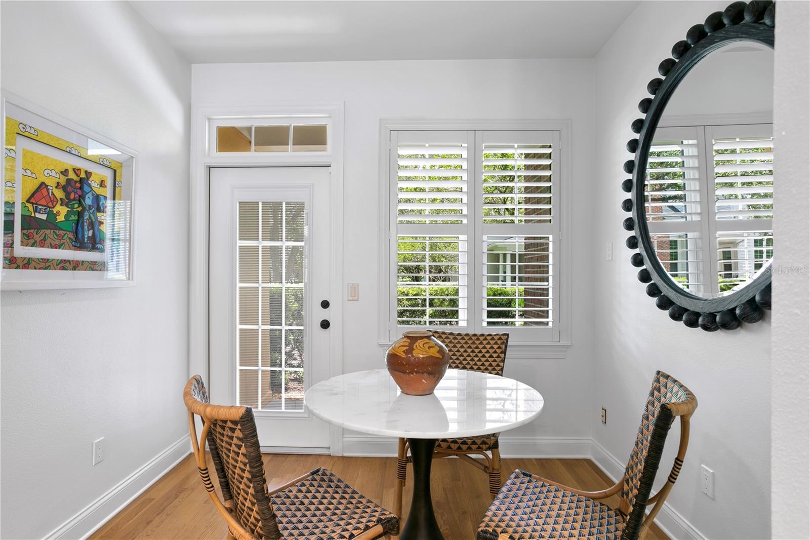 The dinette eating space off of the kitchen