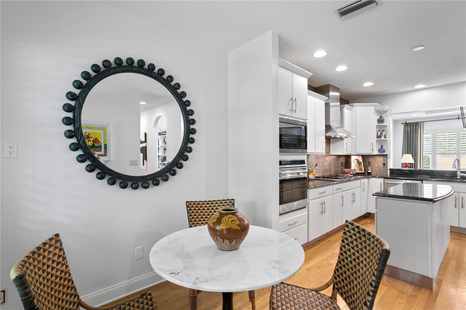 The dinette eating space off of the kitchen