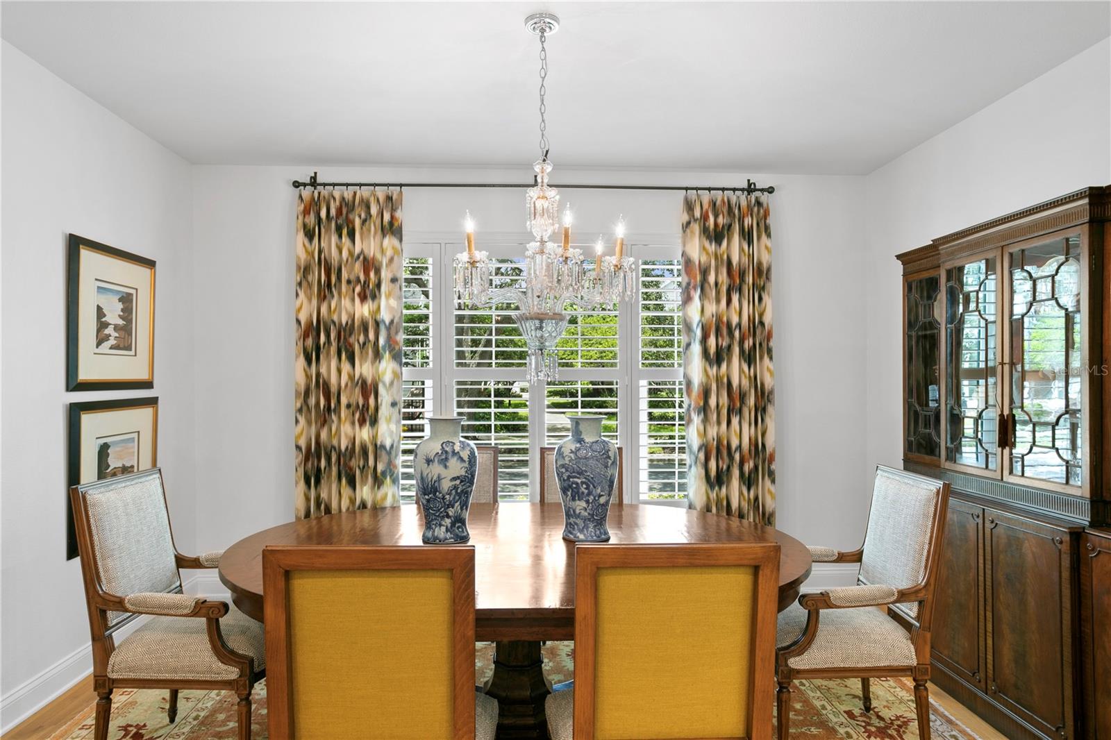 The formal dining room is great for hosting family gatherings