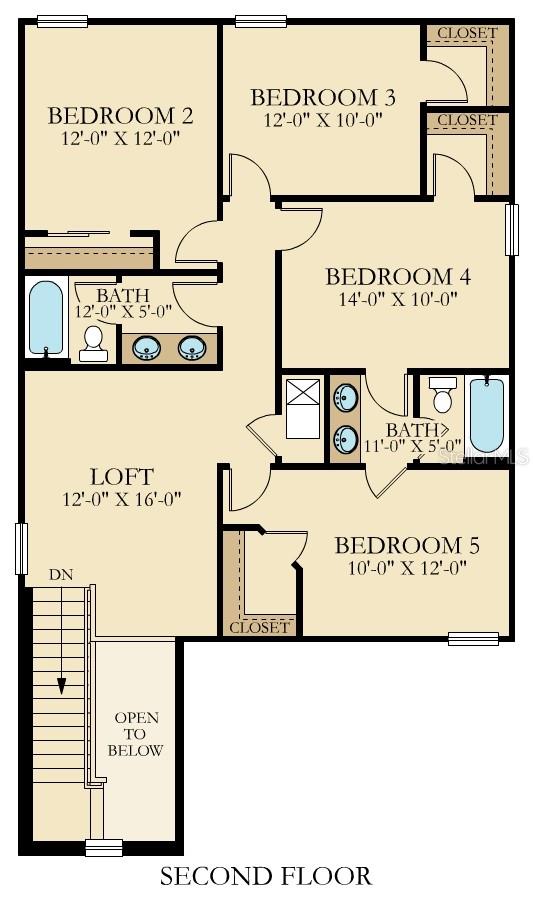 Floor Plan - Measurements Approximate - Level 2