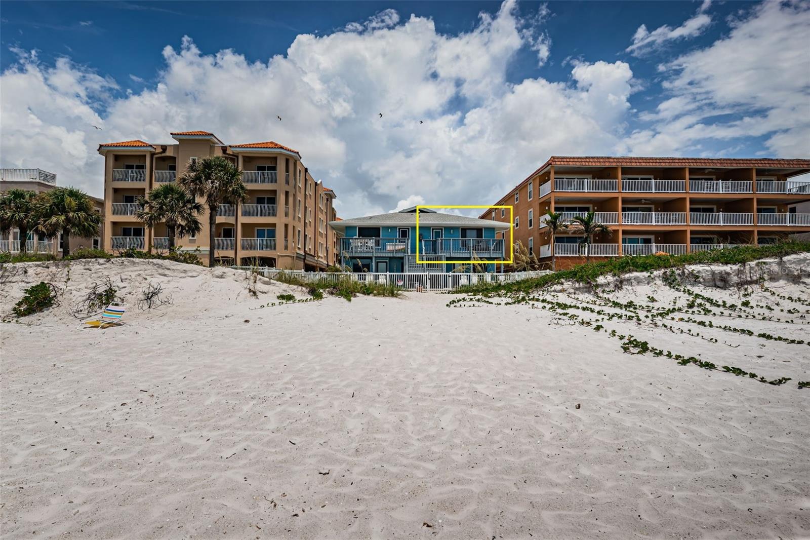 .. Unit # 4 is located on Second Floor South West Corner.. 2 Bedroom / 2 Bath w 675 Sq Feet. Walk Right out your Door to the Beach. Direct Beach Views from Kitchen / Living Room and Front Porch / Balcony..