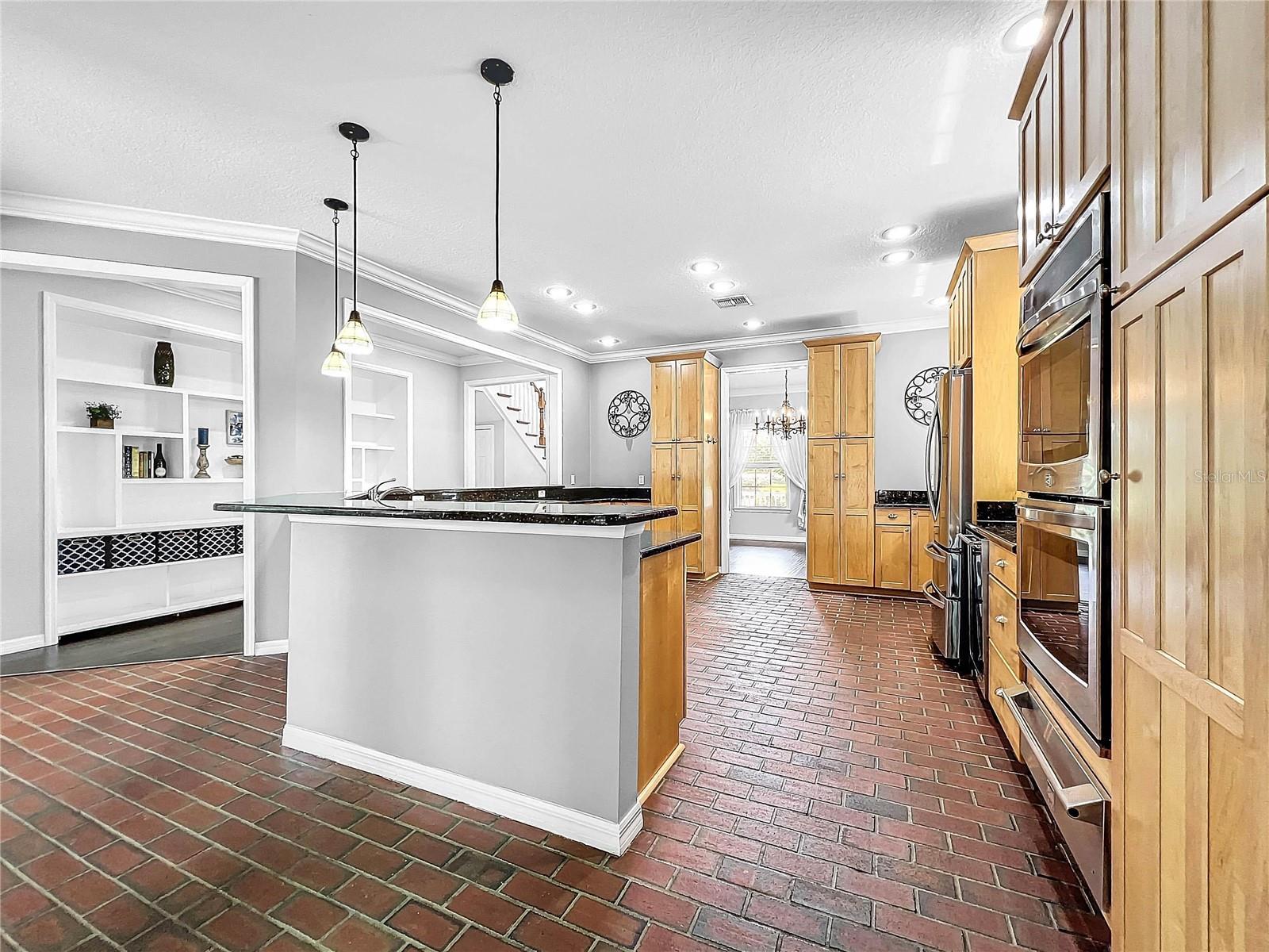 VIEW OF KITCHEN FROM THE DINING NOOK