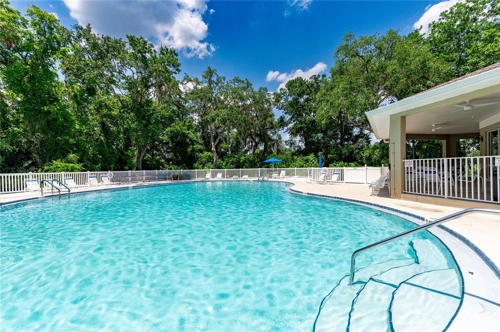 One of the community heated pools.