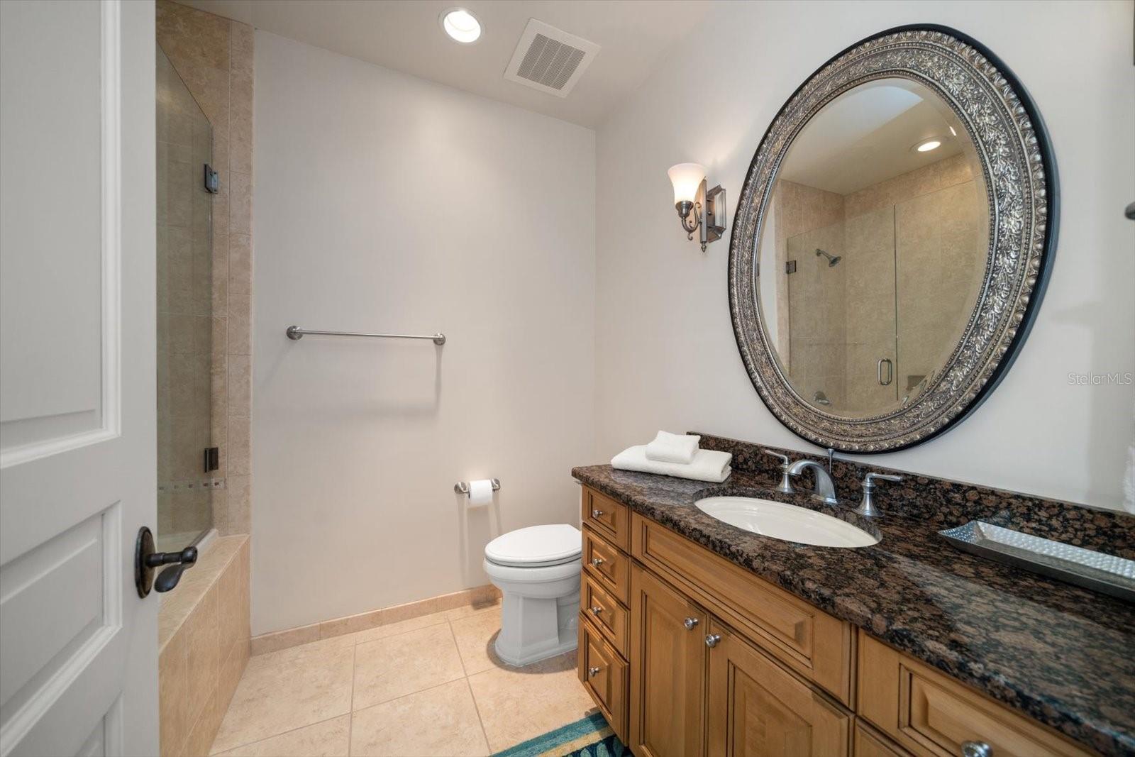 Second guest bathroom with tub/shower