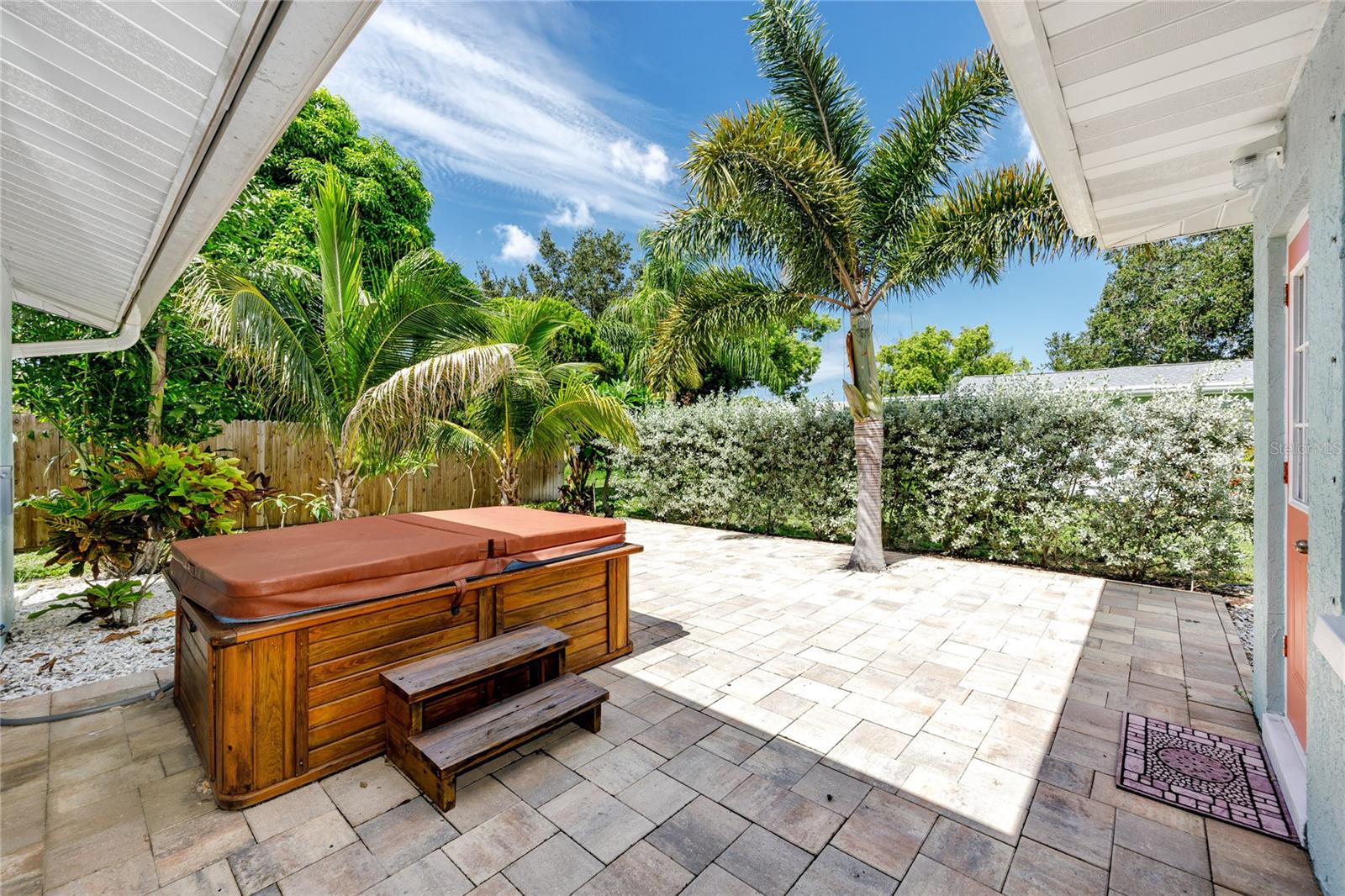 Paved patio with SPA