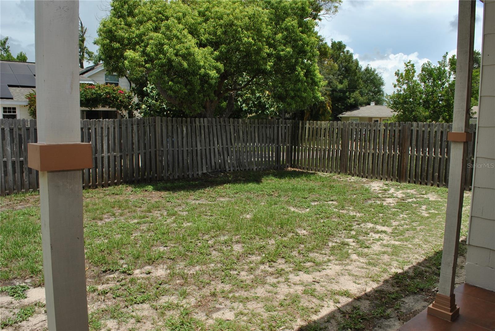 Privacy Fenced Back Yard