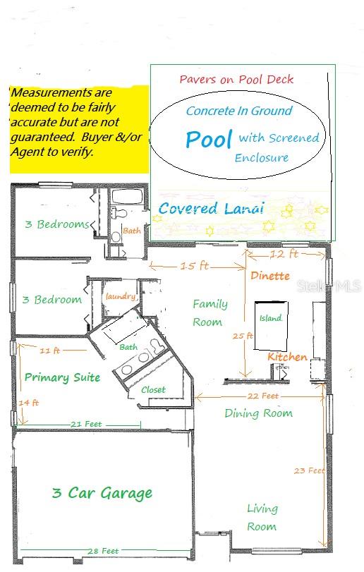 Floorplan Measurements not Guaranteed