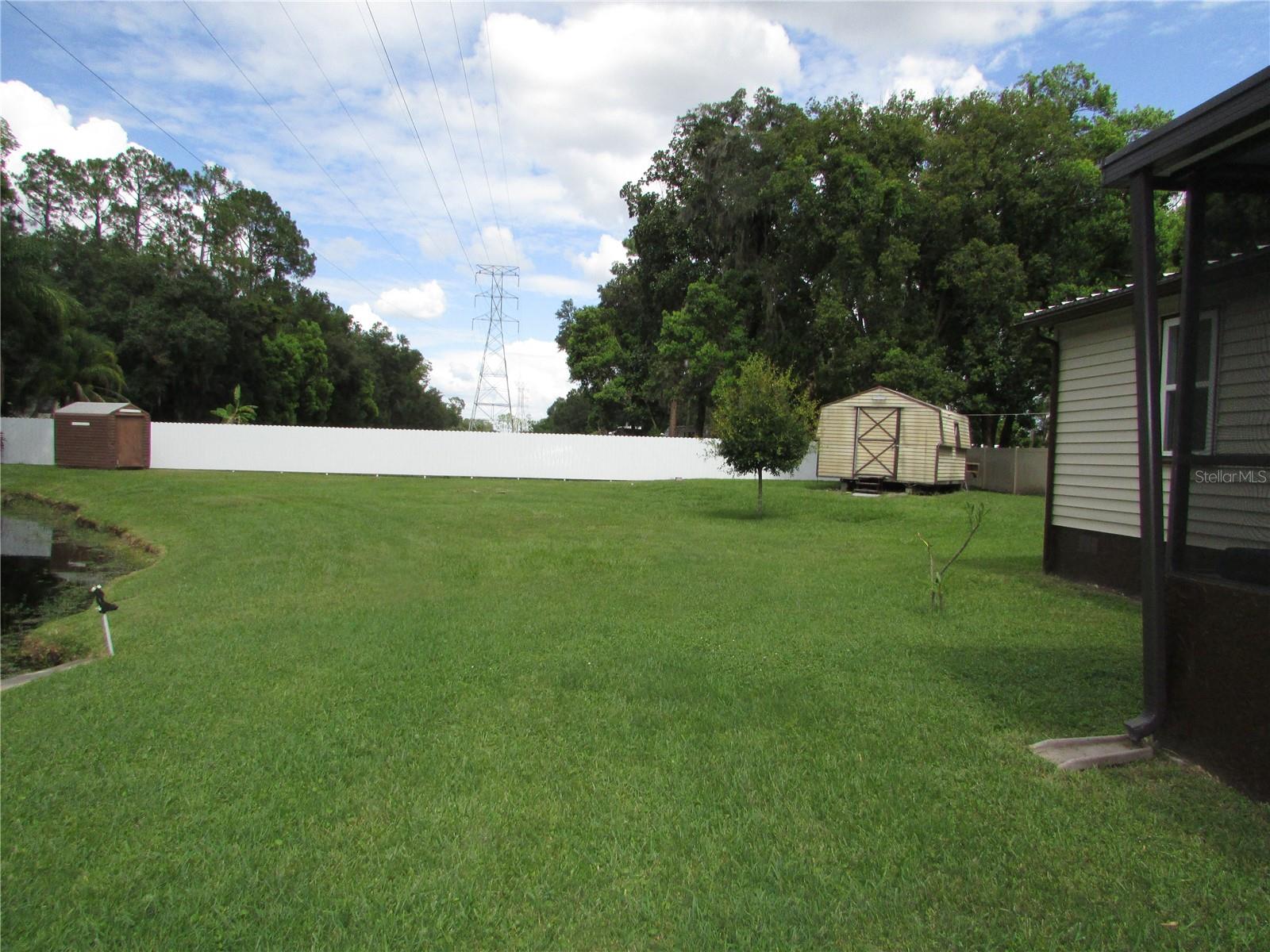 HUGE back yard