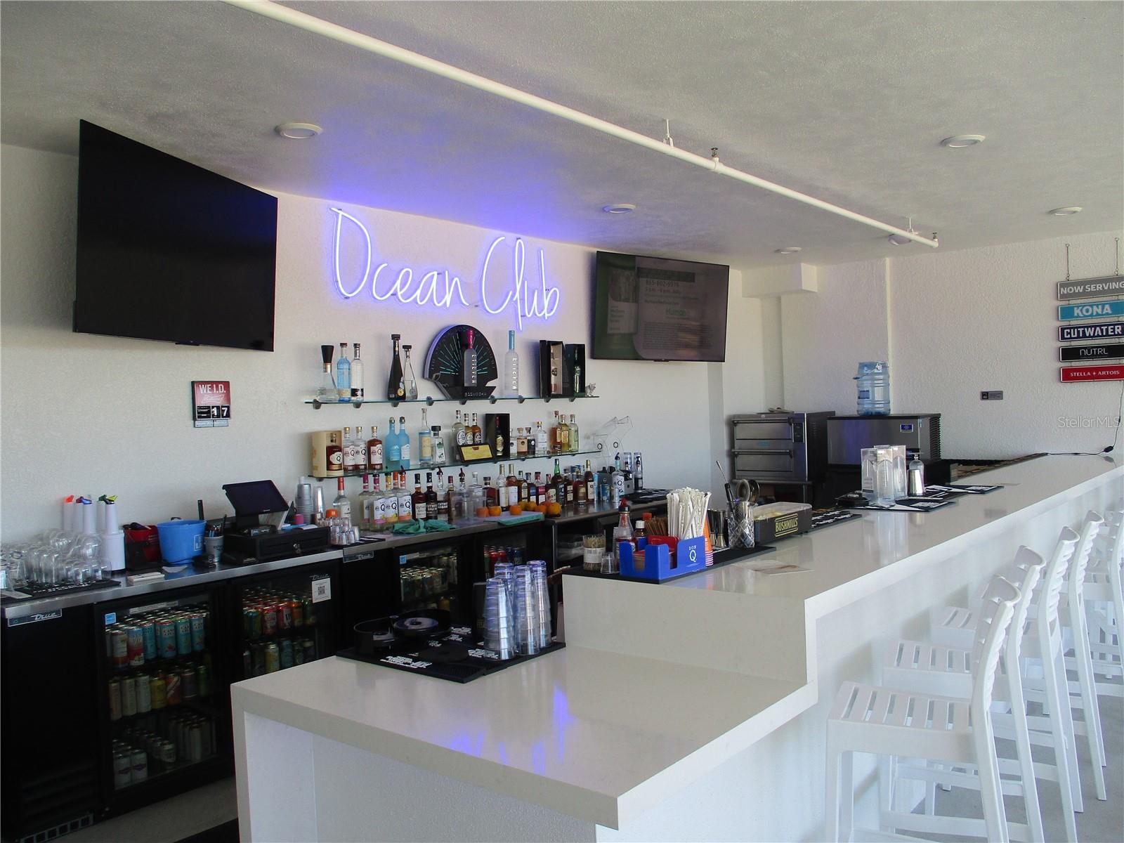 BEACHFRONT Bar located on the 2nd floor. With a lounge area with an access to the pool.