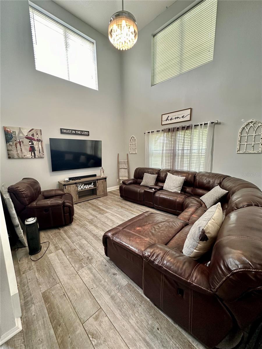 Living room and stairs